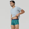 Checkmate Modal-Cotton Trunks For Men Aqua Green -  XYXX Crew