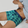 Checkmate Modal-Cotton Trunks For Men Aqua Green -  XYXX Crew