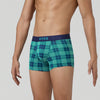 Checkmate Modal-Cotton Trunks For Men Aqua Green -  XYXX Crew