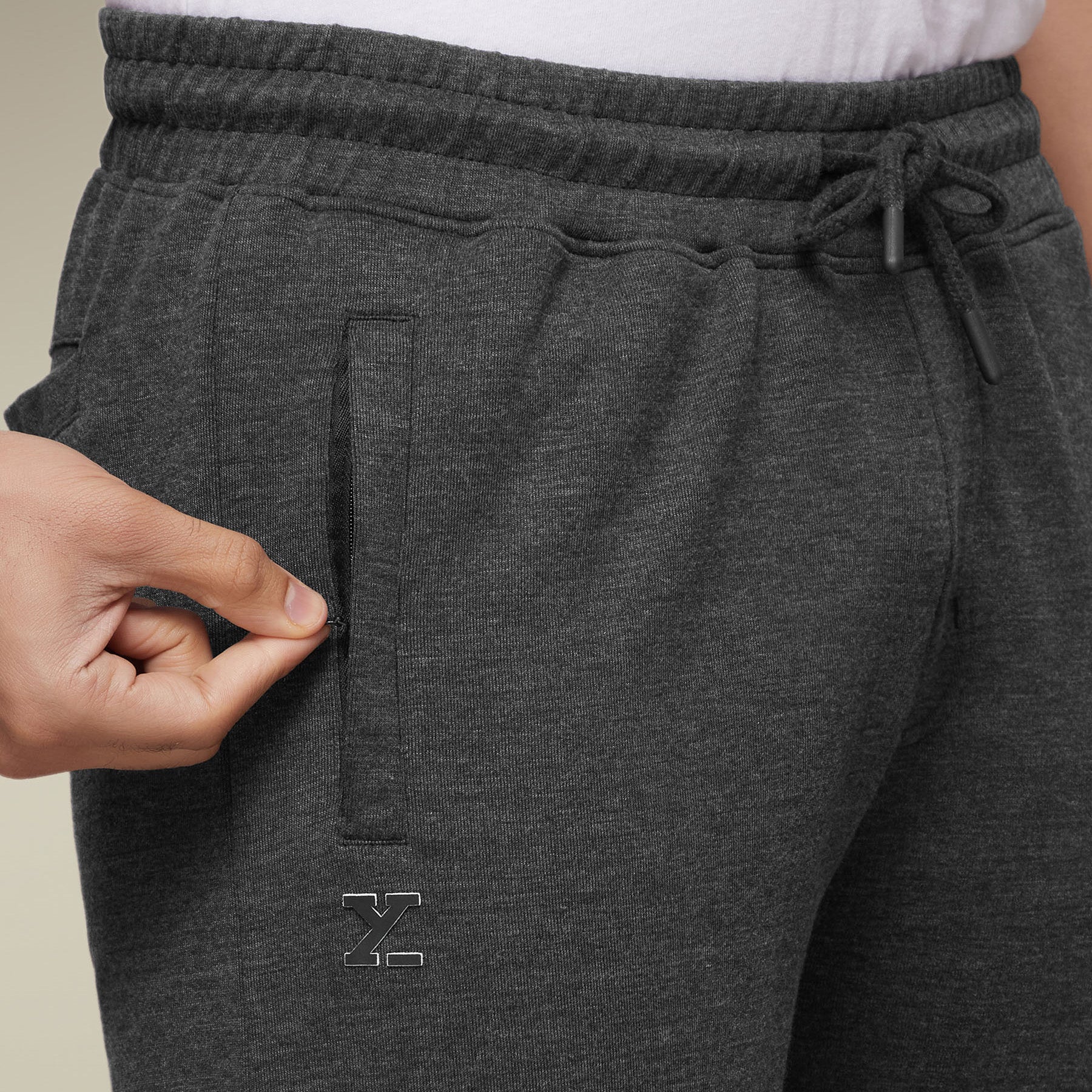 Code Cotton Rich Track Pants For Men Graphite Grey - XYXX Crew