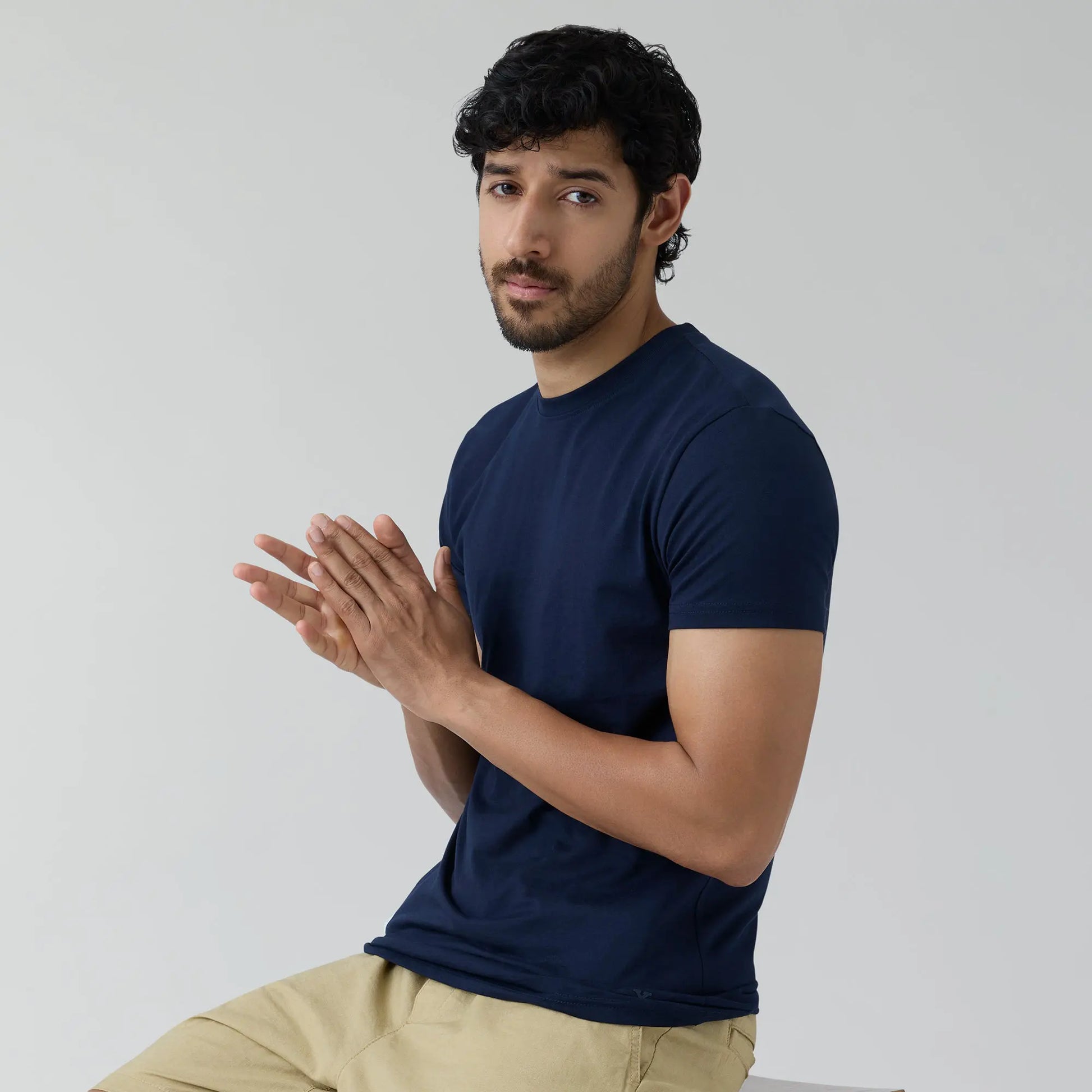 Code Cotton Rich T-shirts Midnight Blue - XYXX Crew