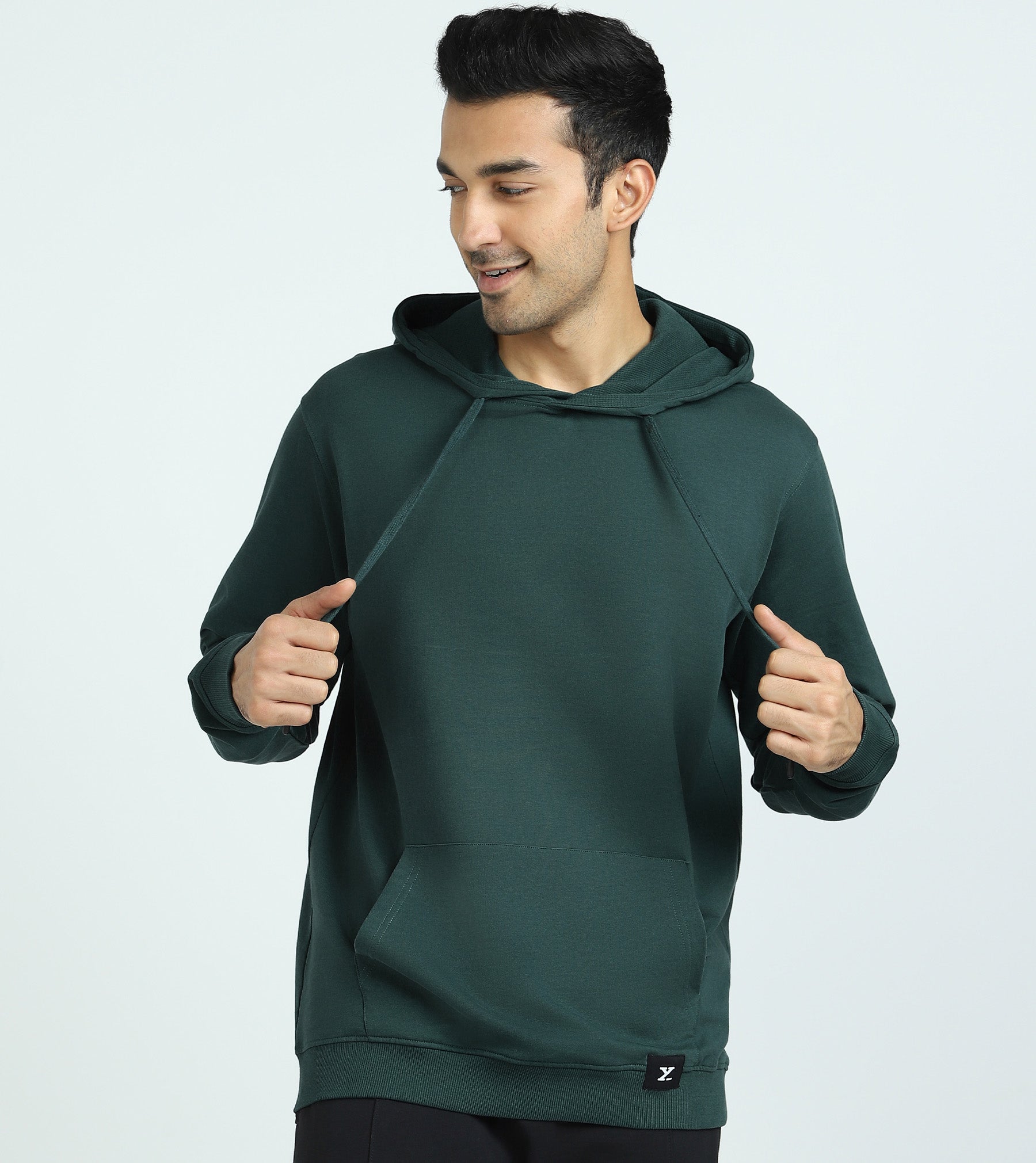 Cruze French Terry Cotton Hoodies Forest Green