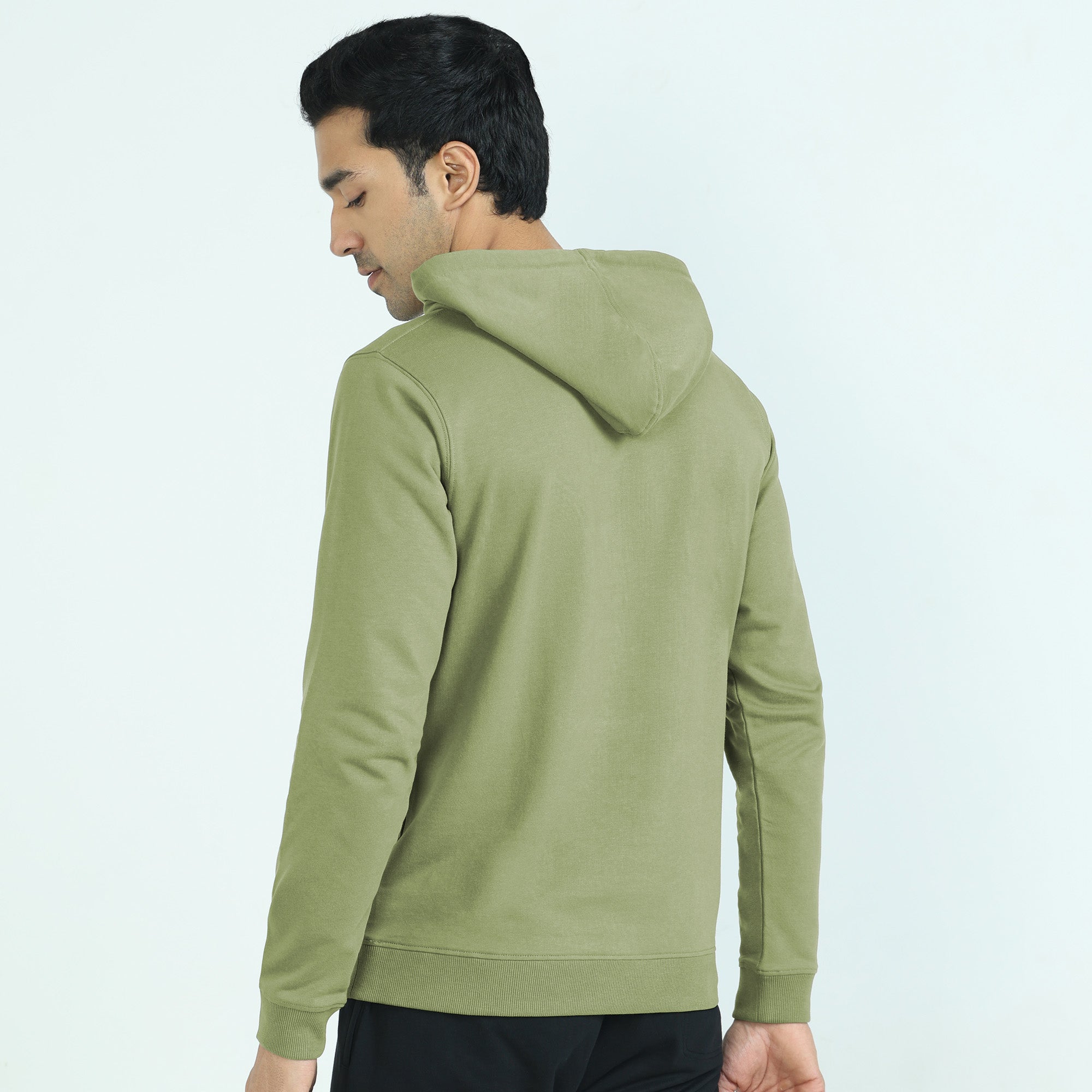 Cruze French Terry Cotton Hoodies For Men Olive Green -  XYXX Crew