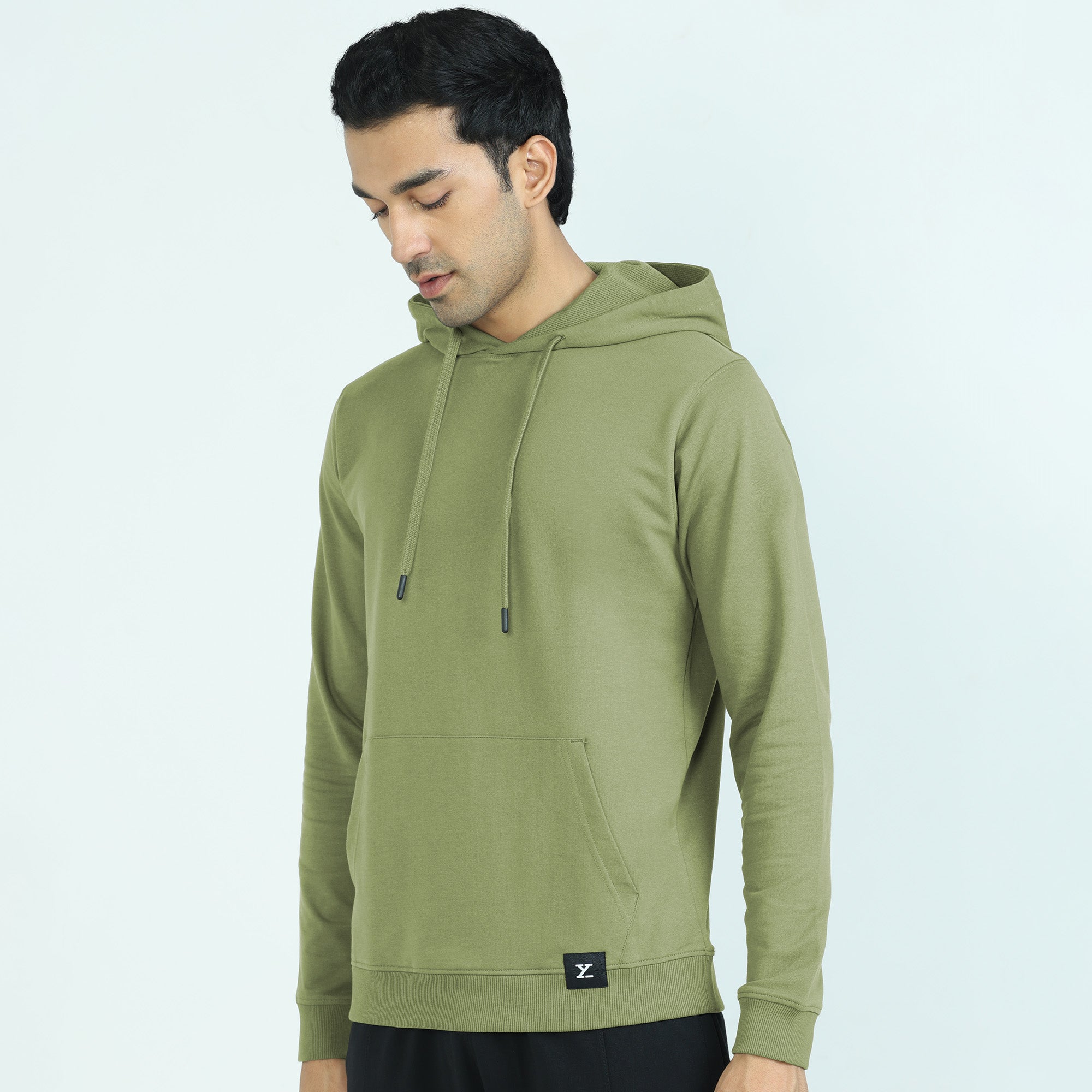 Cruze French Terry Cotton Hoodies For Men Olive Green -  XYXX Crew