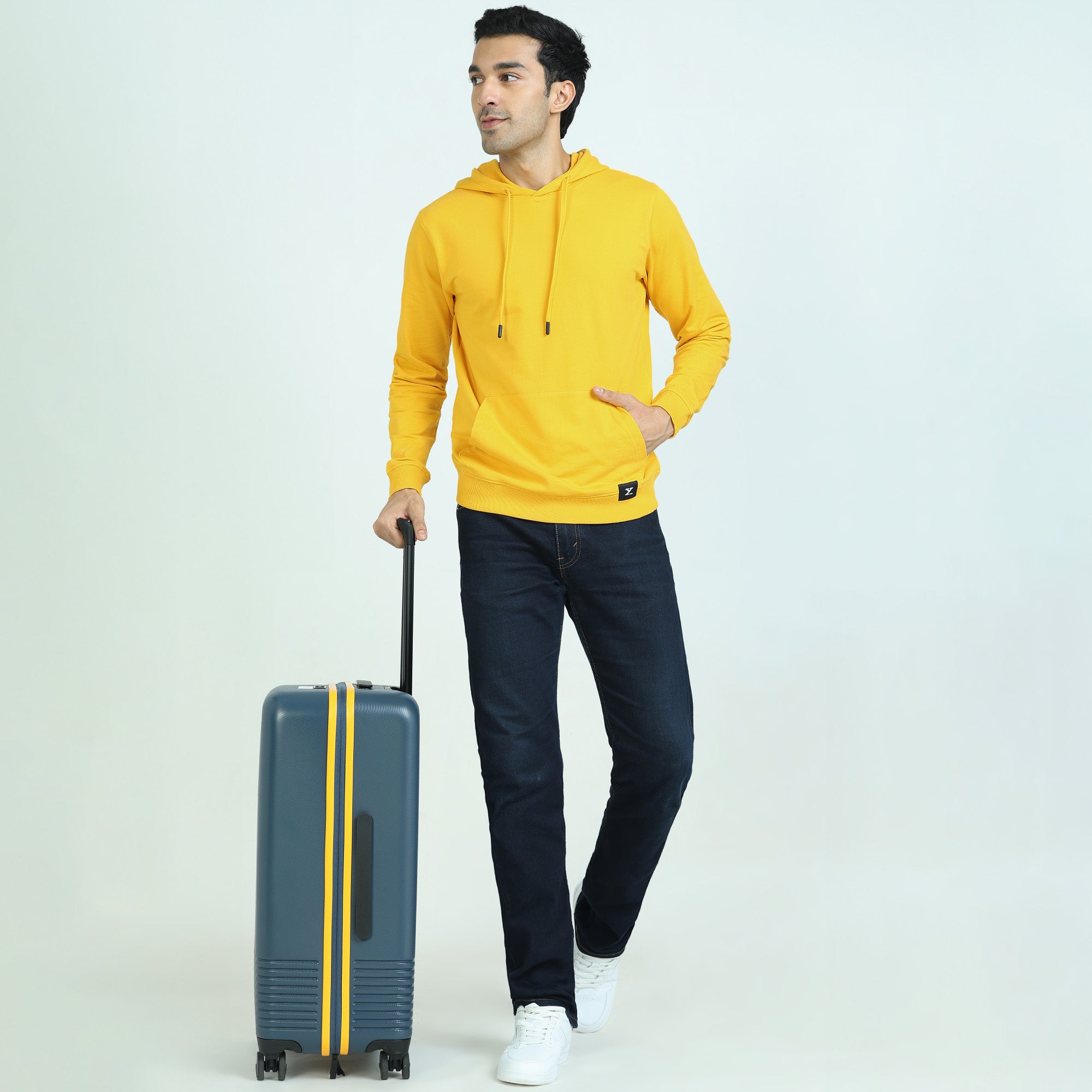 Cruze French Terry Cotton Hoodies For Men Vivid Yellow -  XYXX Crew