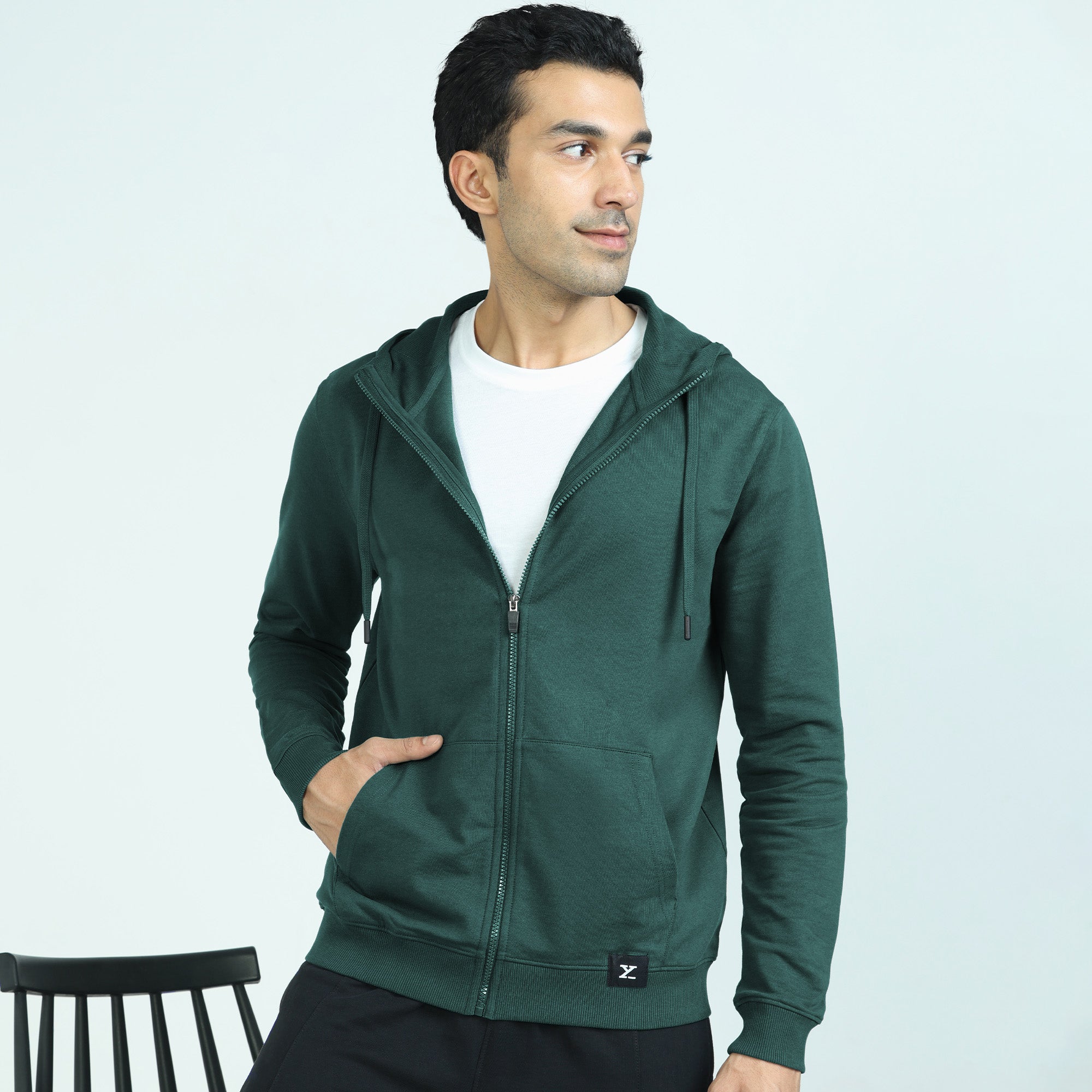 Cruze French Terry Cotton Hoodie Jackets For Men Forest Green -  XYXX Crew