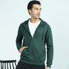 Cruze French Terry Cotton Hoodie Jackets Forest Green