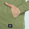 Cruze French Terry Cotton Hoodie Jackets Olive Green