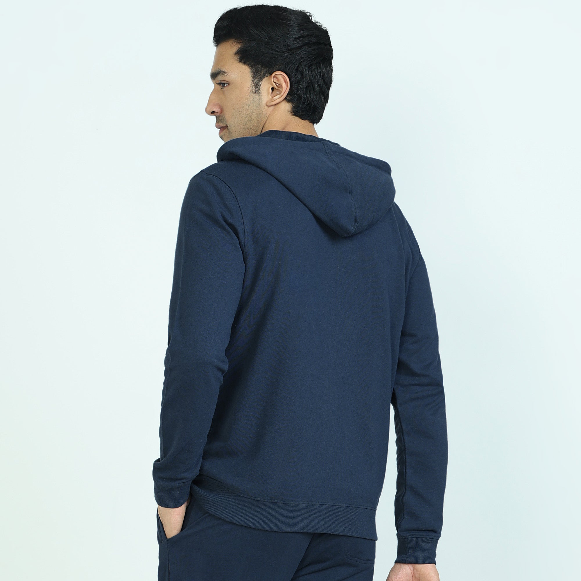 Cruze French Terry Cotton Hoodie Jackets Opal Blue