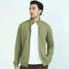 Cruze French Terry Cotton Zip Ups For Men Olive Green -  XYXX Crew