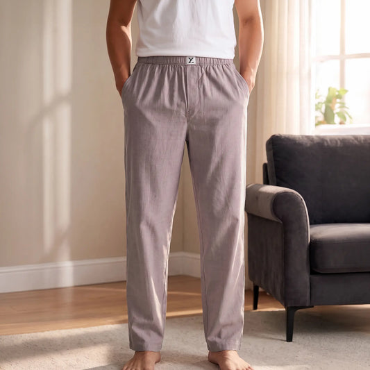 Ultra-Breathable Cotton Chambray Pyjamas - Shadow Purple