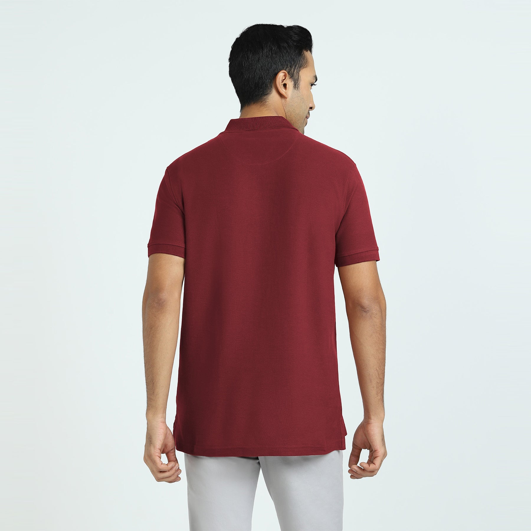 Element Combed Cotton Polo T-shirts For Men Bold Burgundy - XYXX Crew