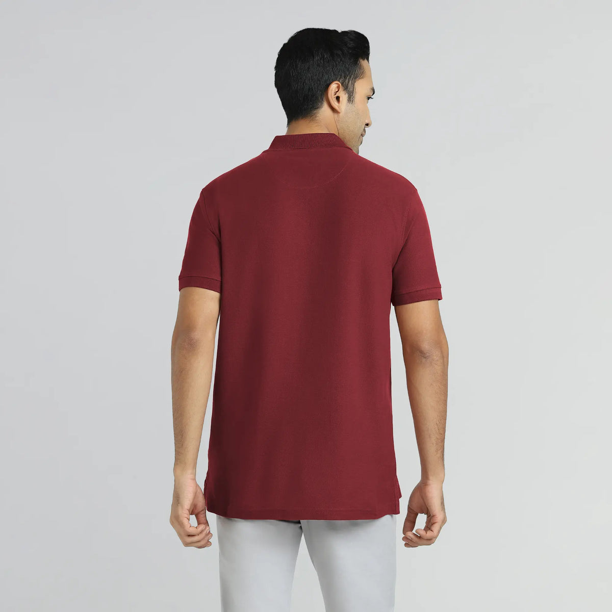 Element Combed Cotton Polo T-shirts Bold Burgundy - XYXX Crew