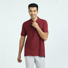 Element Combed Cotton Polo T-shirts For Men Bold Burgundy - XYXX Crew