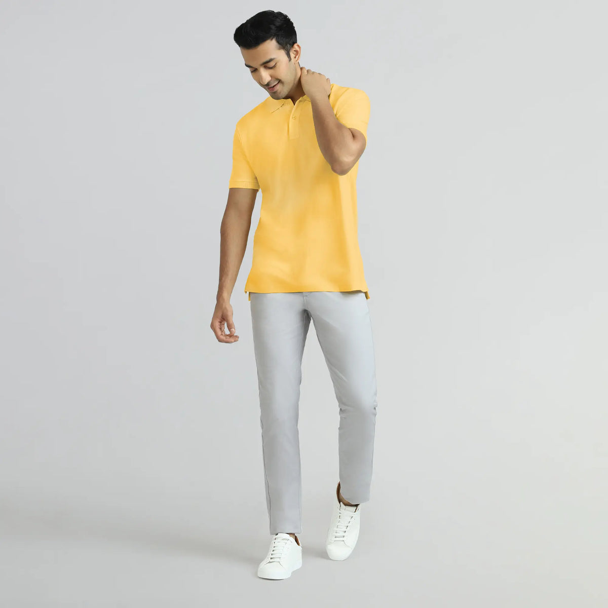 Element Combed Cotton Polo T-shirts Butter Yellow - XYXX Crew