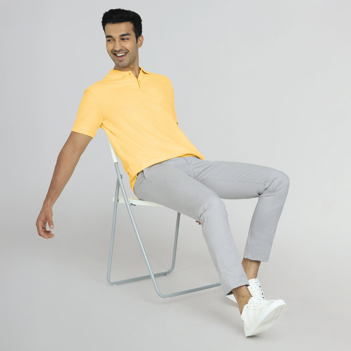 Element Combed Cotton Polo T-shirts Butter Yellow - XYXX Crew