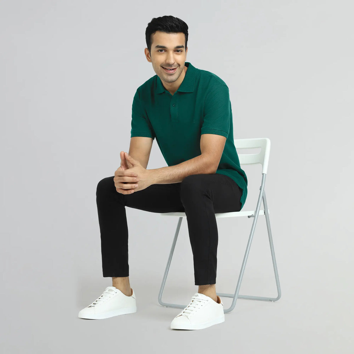 Element Combed Cotton Polo T-shirts Forest Green - XYXX Crew