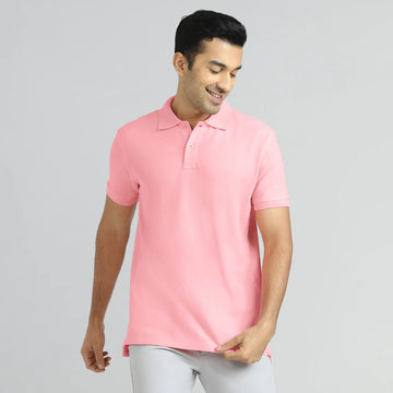Element Combed Cotton Polo T-shirts French Pink - XYXX Crew