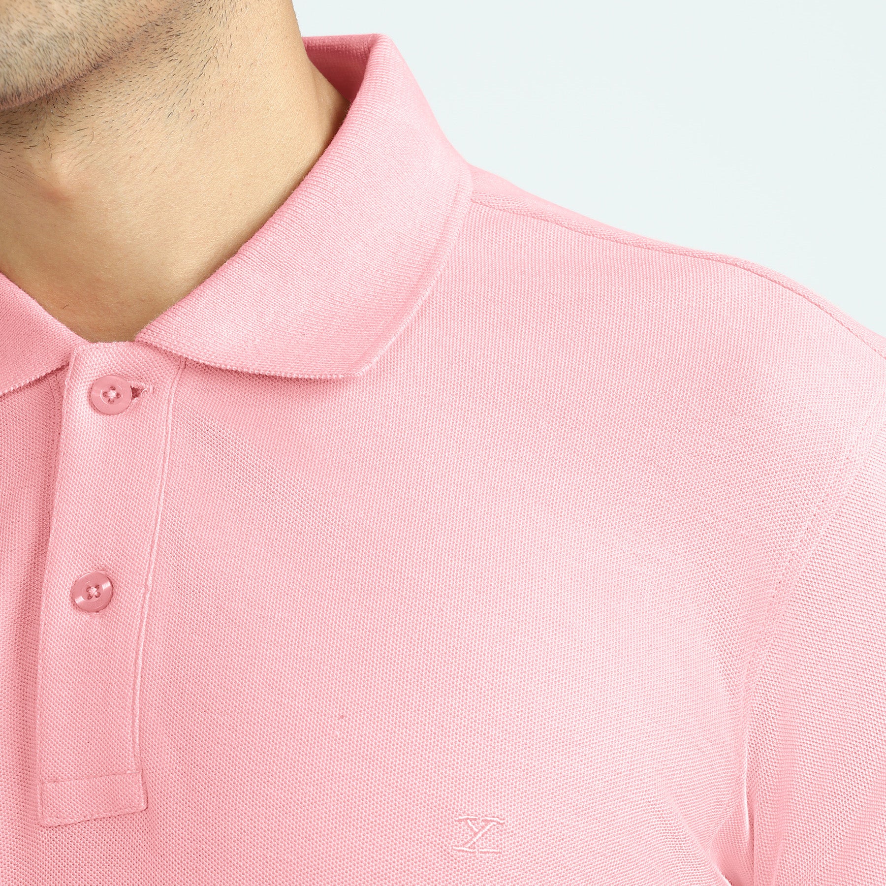 Element Combed Cotton Polo T-shirts For Men French Pink - XYXX Crew