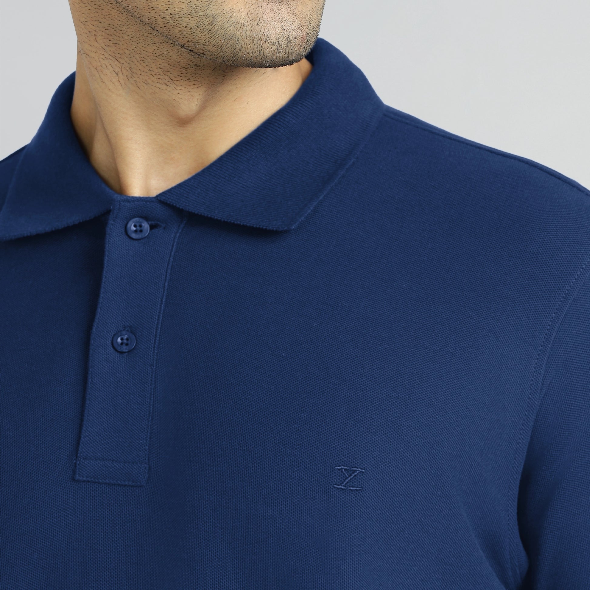 Element Combed Cotton Polo T-shirts Midnight Blue - XYXX Crew