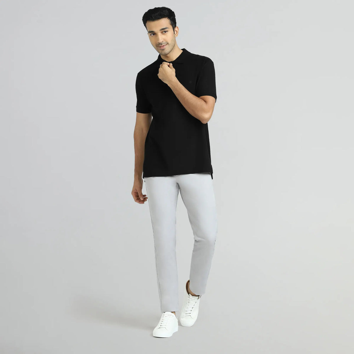 Element Combed Cotton Polo T-shirts Pitch Black - XYXX Crew