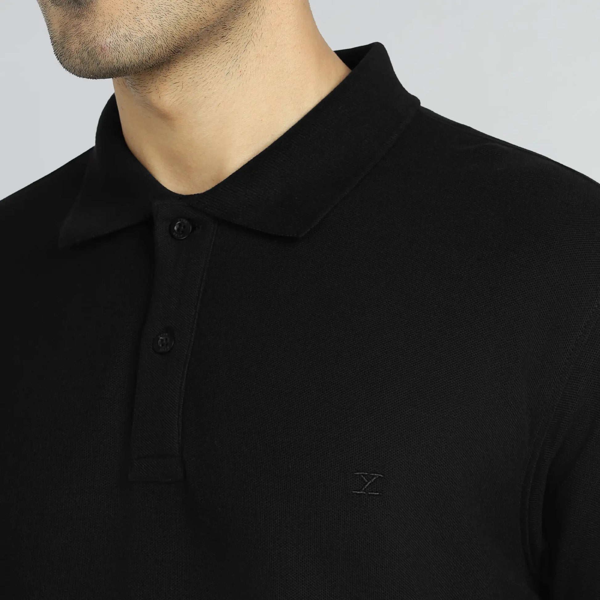 Element Combed Cotton Polo T-shirts Pitch Black - XYXX Crew