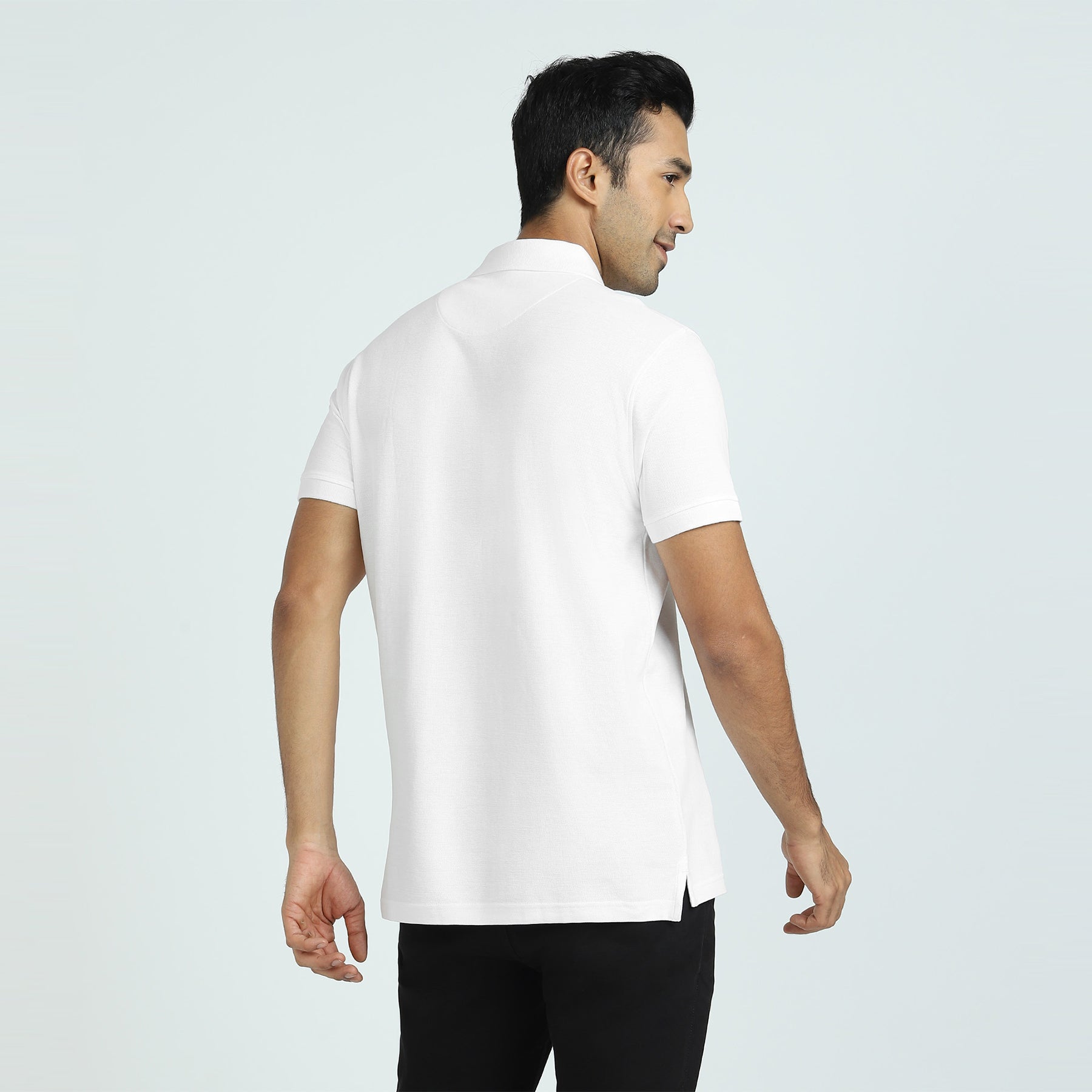 Element Combed Cotton Polo T-shirts For Men Polar White - XYXX Crew