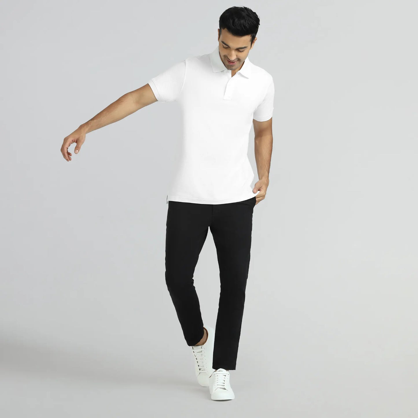 Element Combed Cotton Polo T-shirts Polar White - XYXX Crew