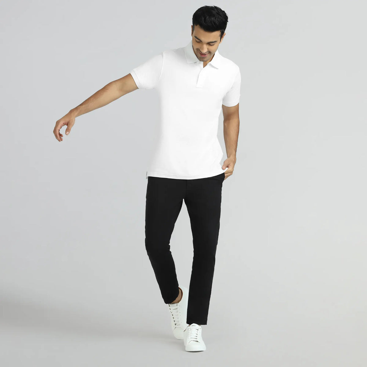 Element Combed Cotton Polo T-shirts Polar White - XYXX Crew