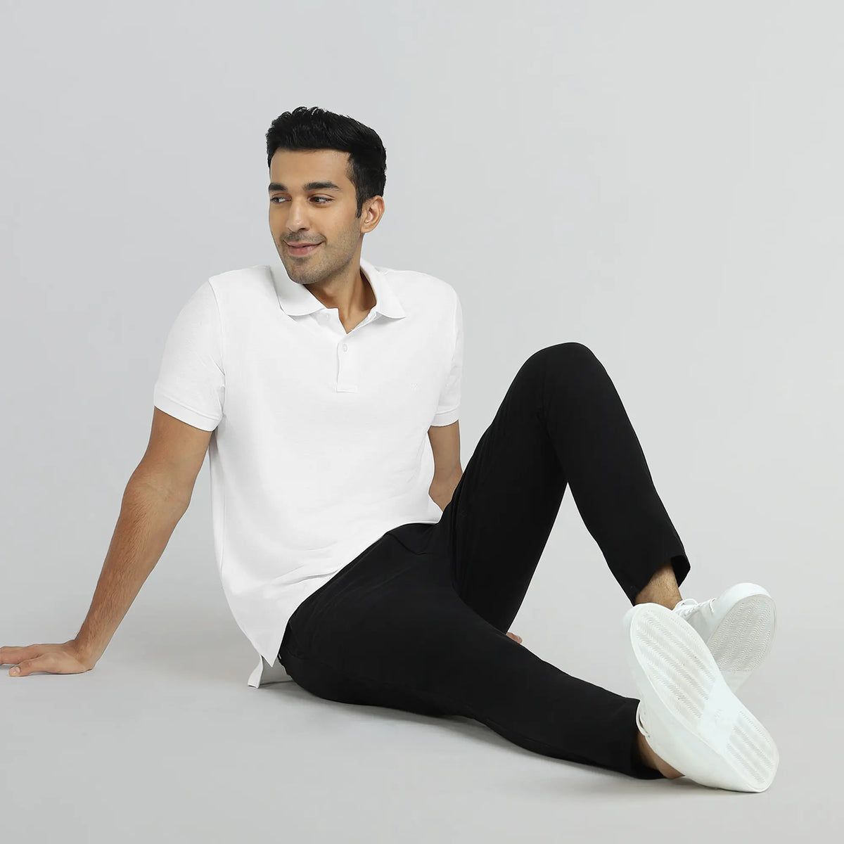 Element Combed Cotton Polo T-shirts Polar White - XYXX Crew