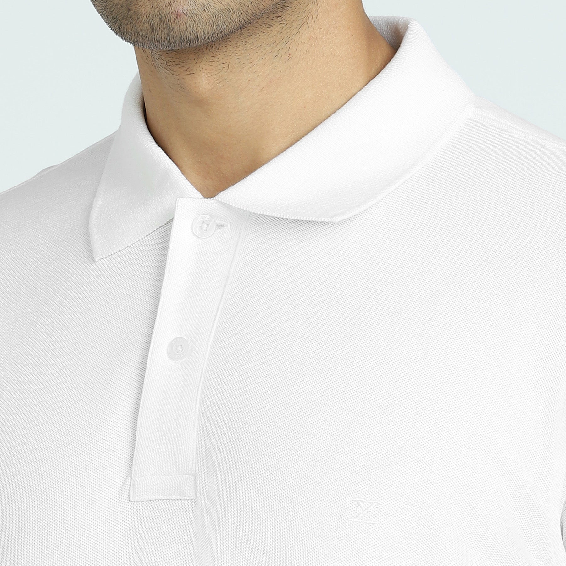 Element Combed Cotton Polo T-shirts For Men Polar White - XYXX Crew