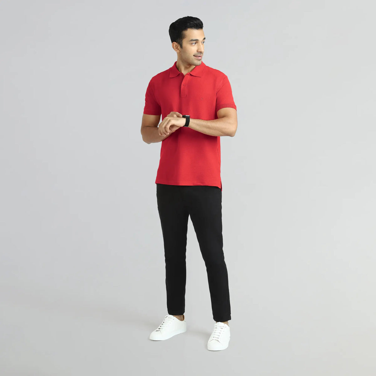 Element Combed Cotton Polo T-shirts Rio Red - XYXX Crew