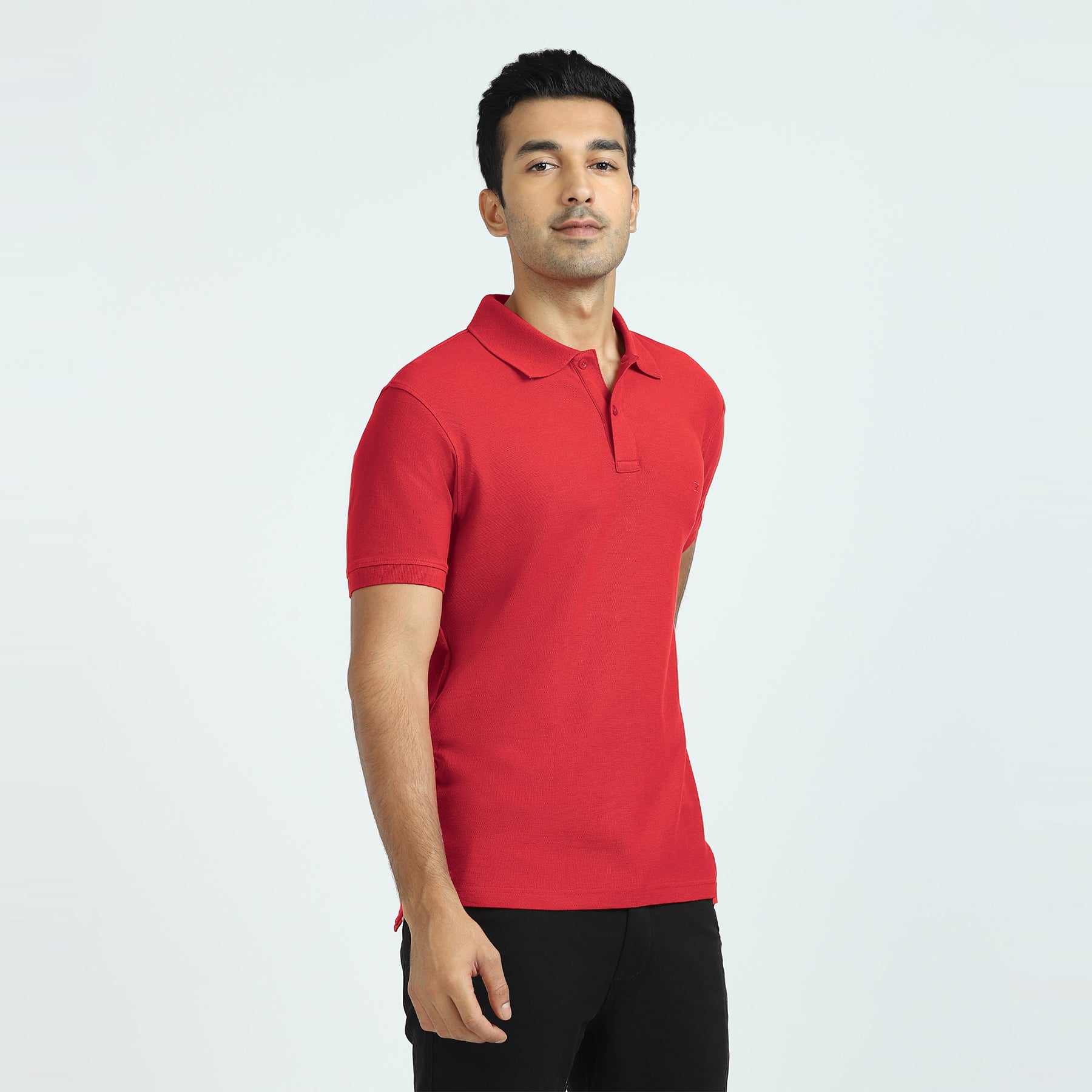 Element Combed Cotton Polo T-shirts For Men Rio Red - XYXX Crew