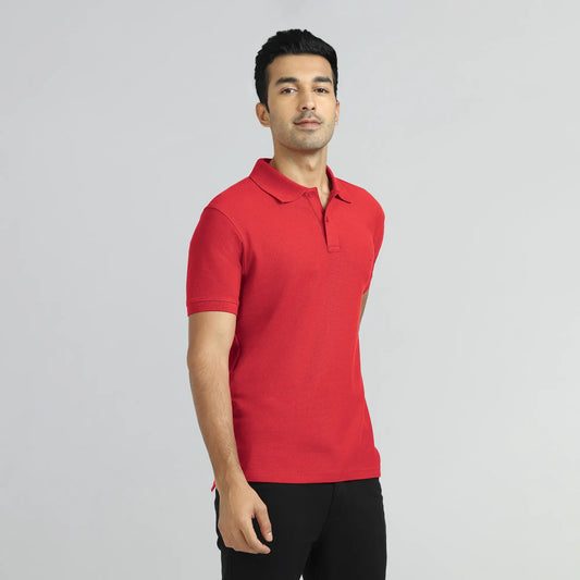 Element Combed Cotton Polo T-shirts Rio Red - XYXX Crew