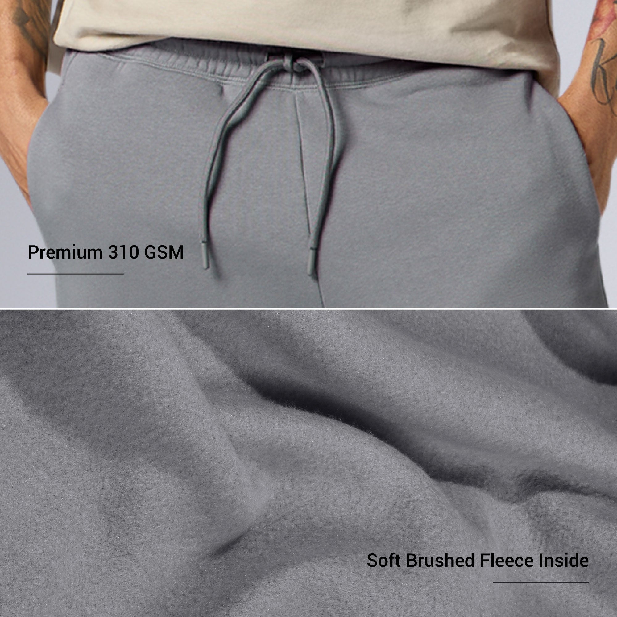 Pulse French Terry Cotton Blend Sweatpants Opal Grey