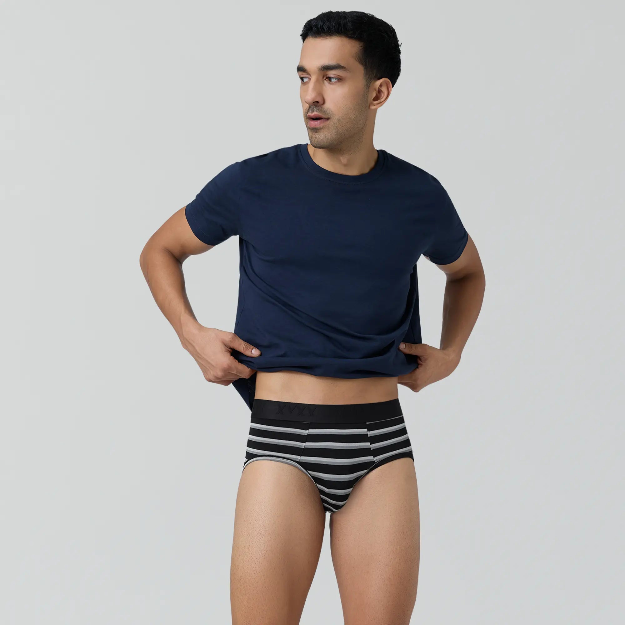 Linea Modal Briefs For Men Black Noir - XYXX Crew