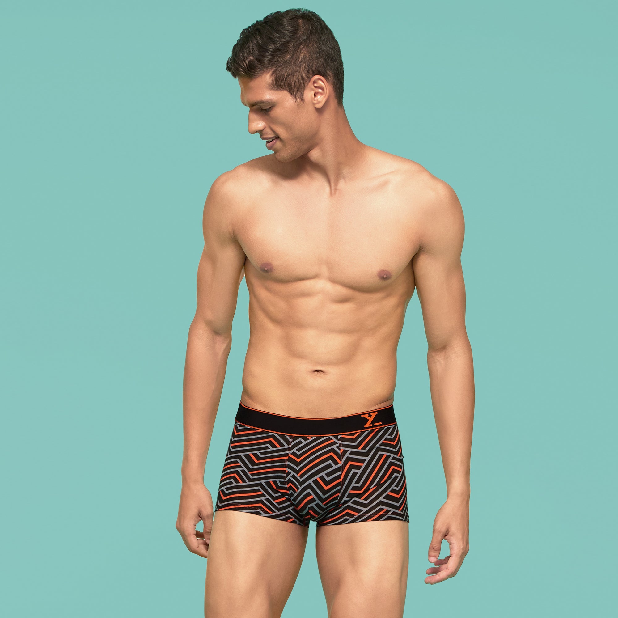 Linea Modal Trunks For Men Black Red Cocktail - XYXX Mens Apparels