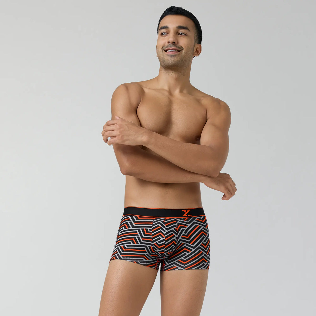 Parallax Cotton Trunks Black Stripes - XYXX Crew