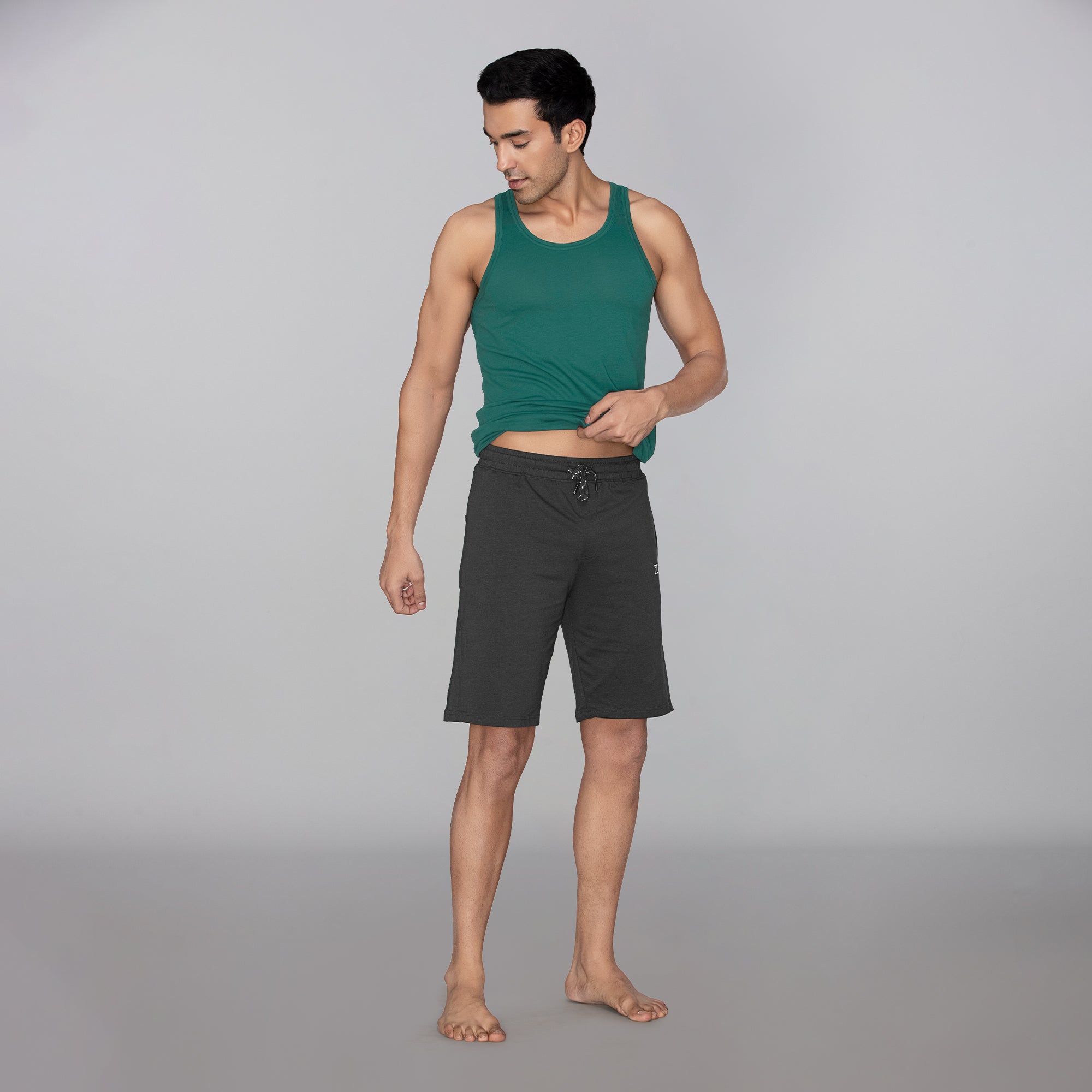 Ace Modal-Cotton Shorts For Men Graphite Grey - XYXX Mens Apparels