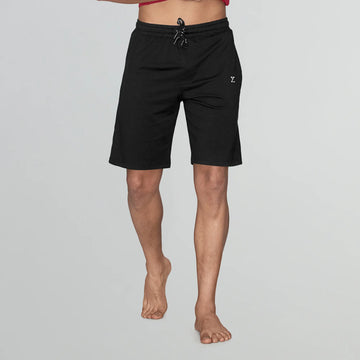 Ace Modal-Cotton Shorts Pitch Black