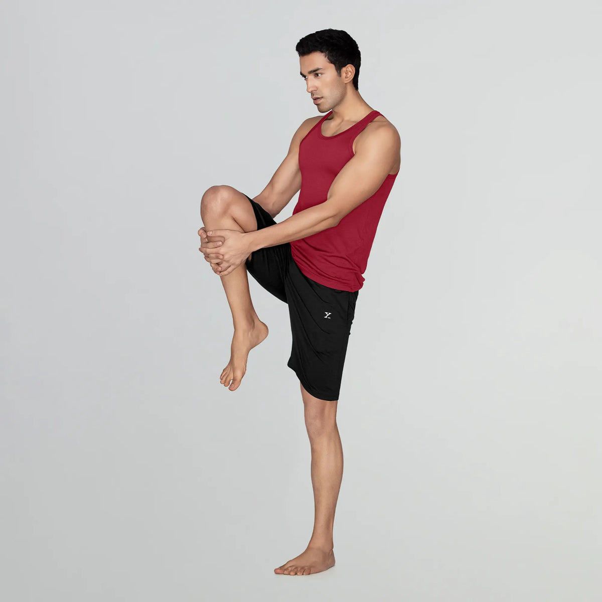 Ace Modal-Cotton Shorts Pitch Black