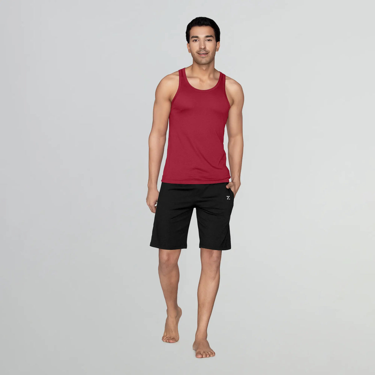 Ace Modal-Cotton Shorts Pitch Black