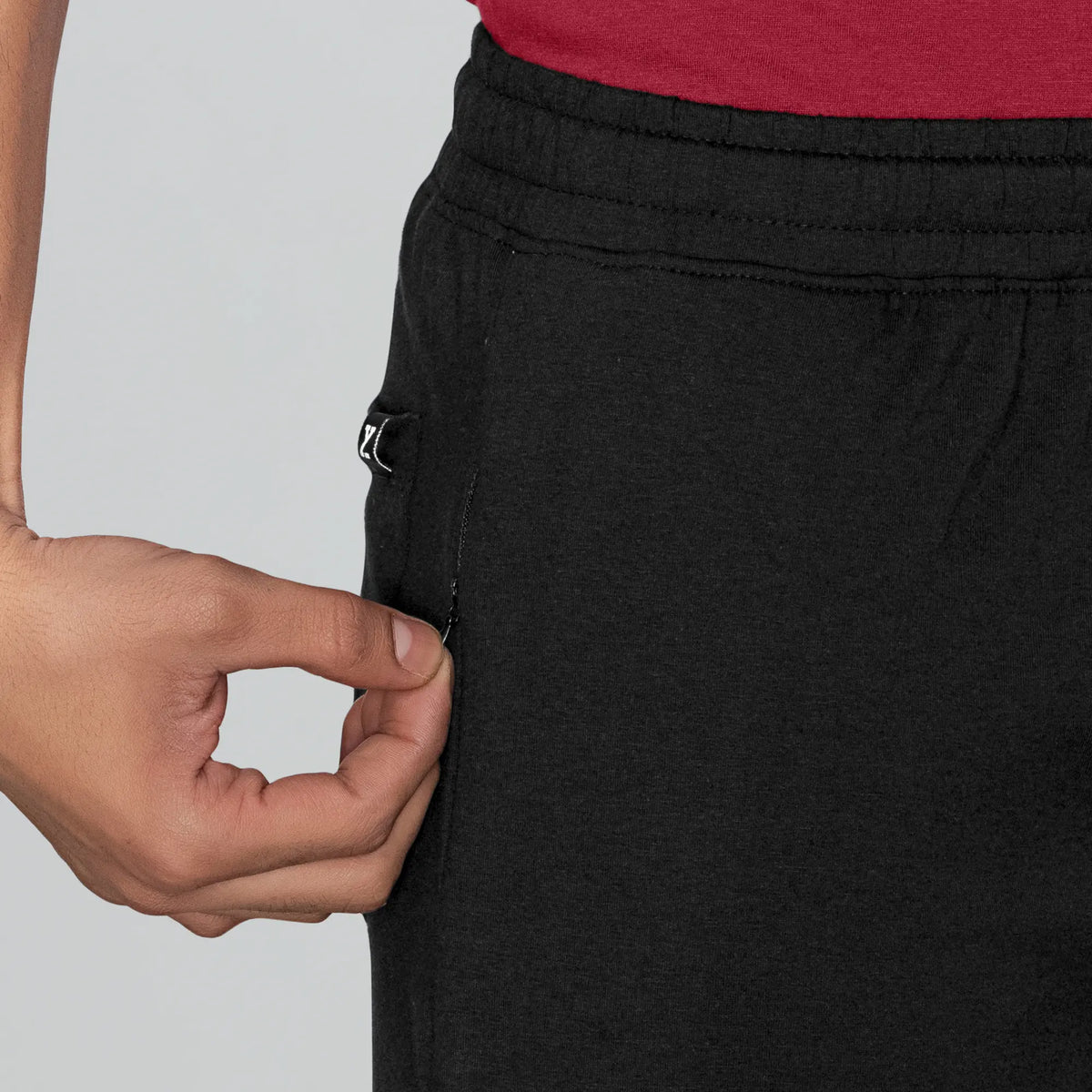Ace Modal-Cotton Shorts Pitch Black