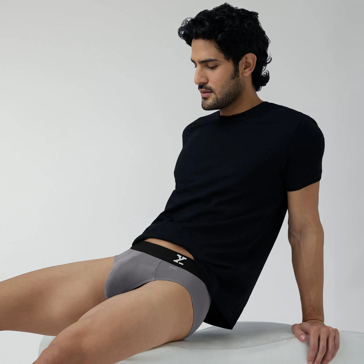 Aero Silver Cotton Briefs Ash Grey - XYXX Crew