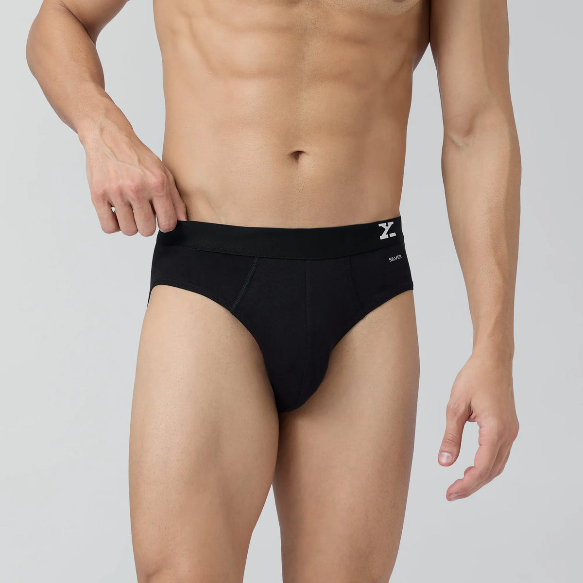 Aero Silver Cotton Briefs Black Knight - XYXX Crew