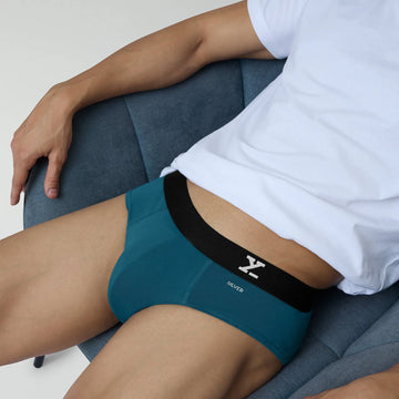 Aero Silver Cotton Briefs Green Emerald - XYXX Crew
