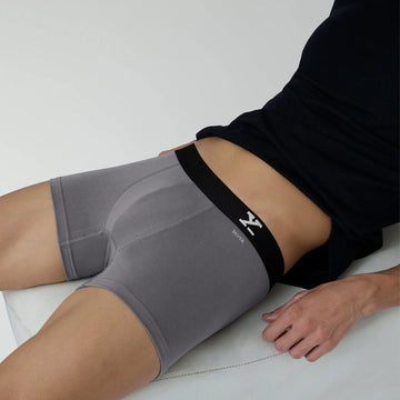 Aero Silver Cotton Trunks Ash Grey - XYXX Crew
