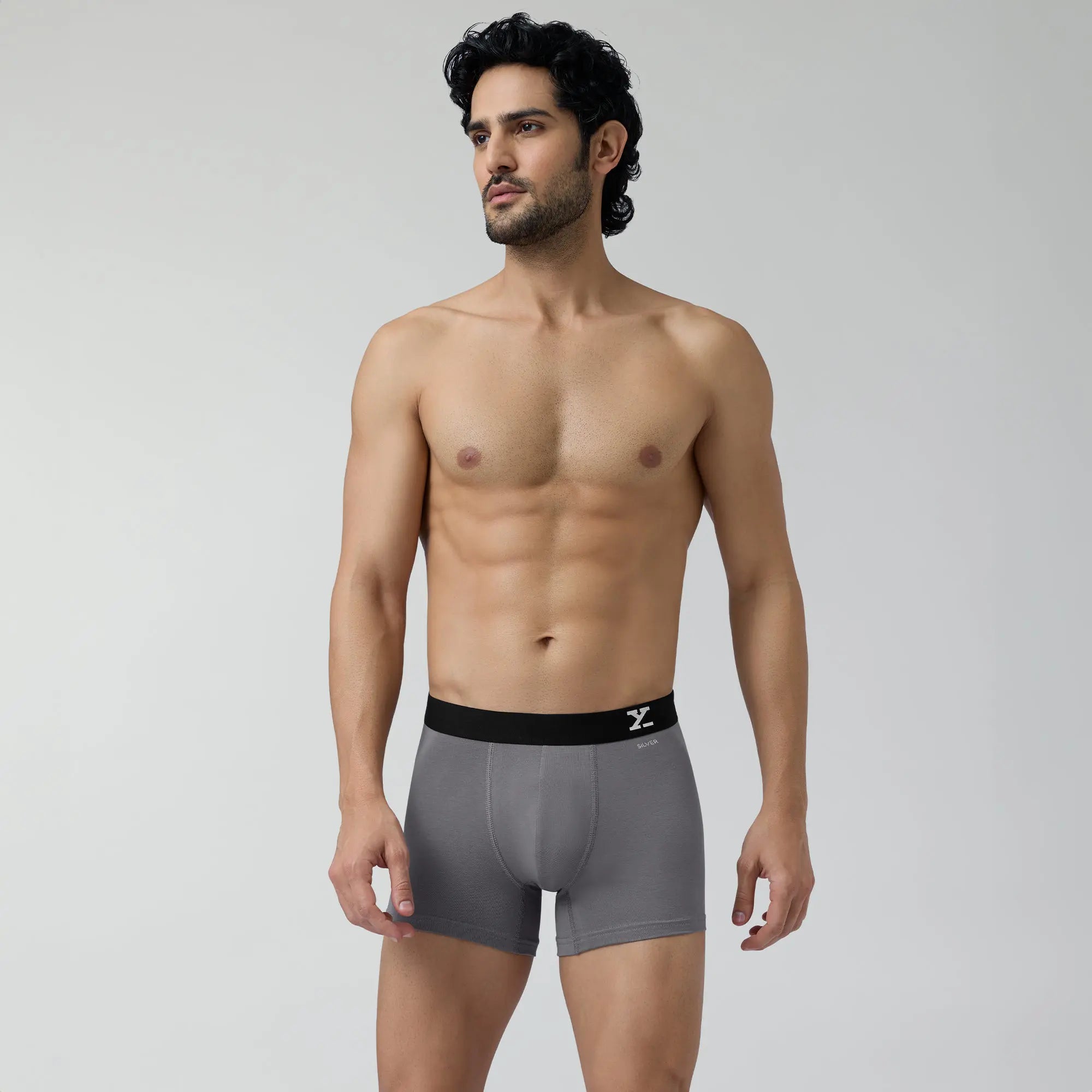 Aero Silver Cotton Trunks Ash Grey - XYXX Crew