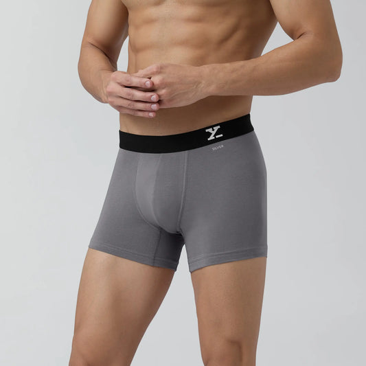 Aero Silver Cotton Trunks Ash Grey - XYXX Crew