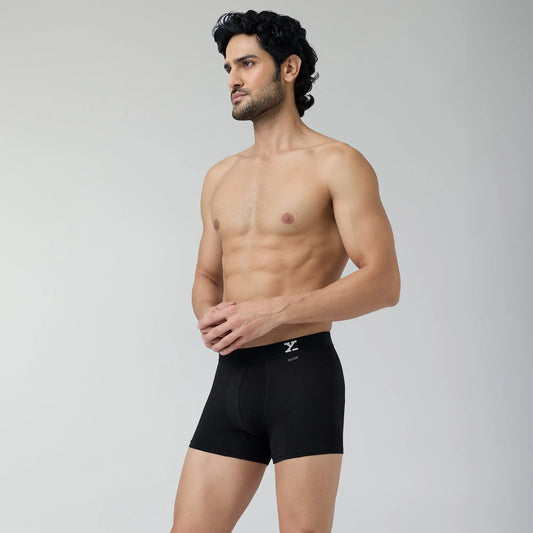 Aero Silver Cotton Trunks Black Knight - XYXX Crew